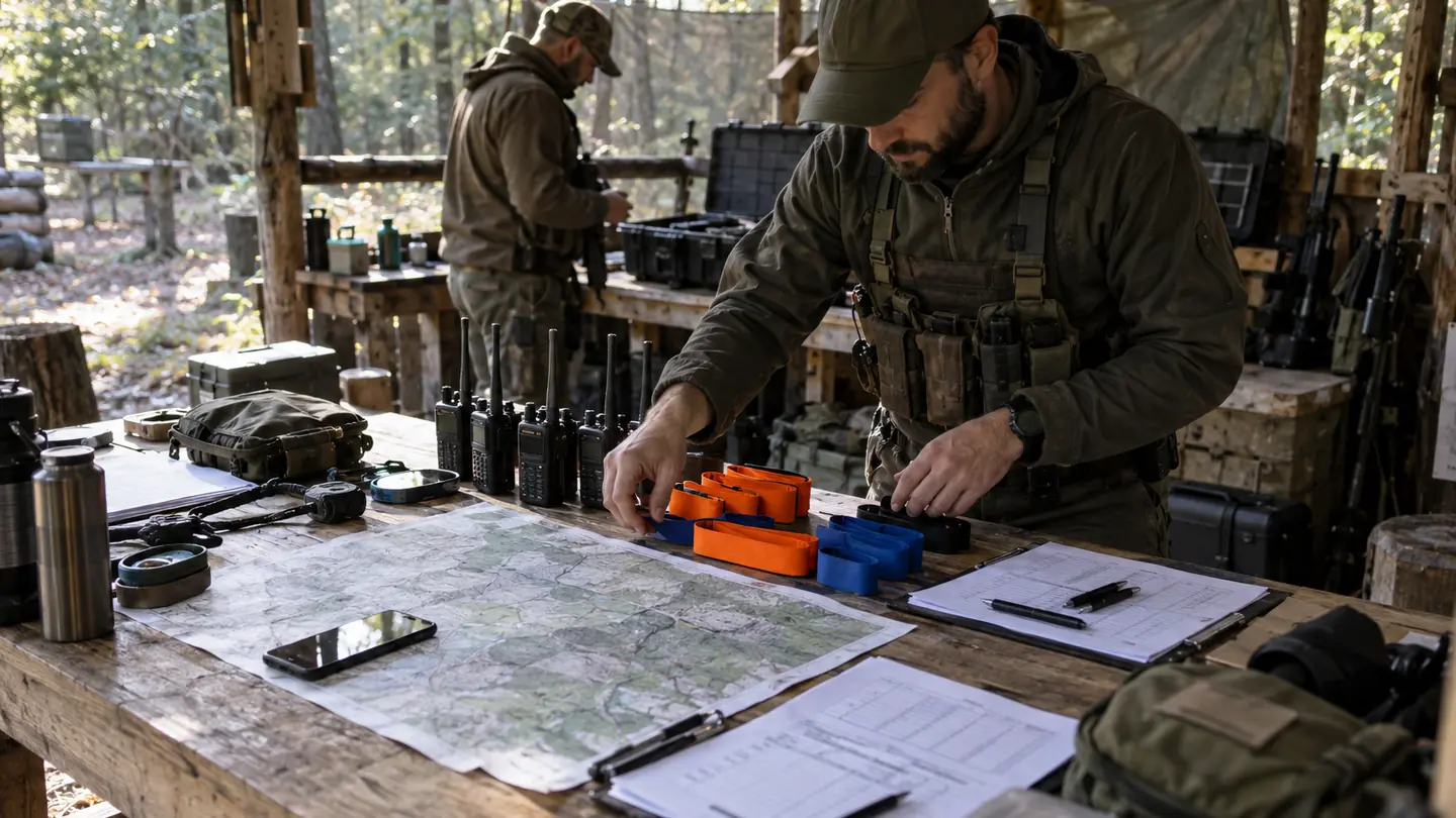 Checklist d’une fiche de partie d’airsoft complète : date, lieu, tarif, jauge, niveau, location, règles et services