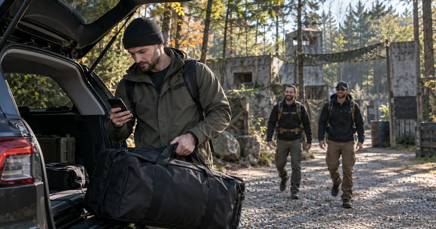 Joueur consultant les prochaines parties d’airsoft disponibles par date, terrain et localisation sur Green Area