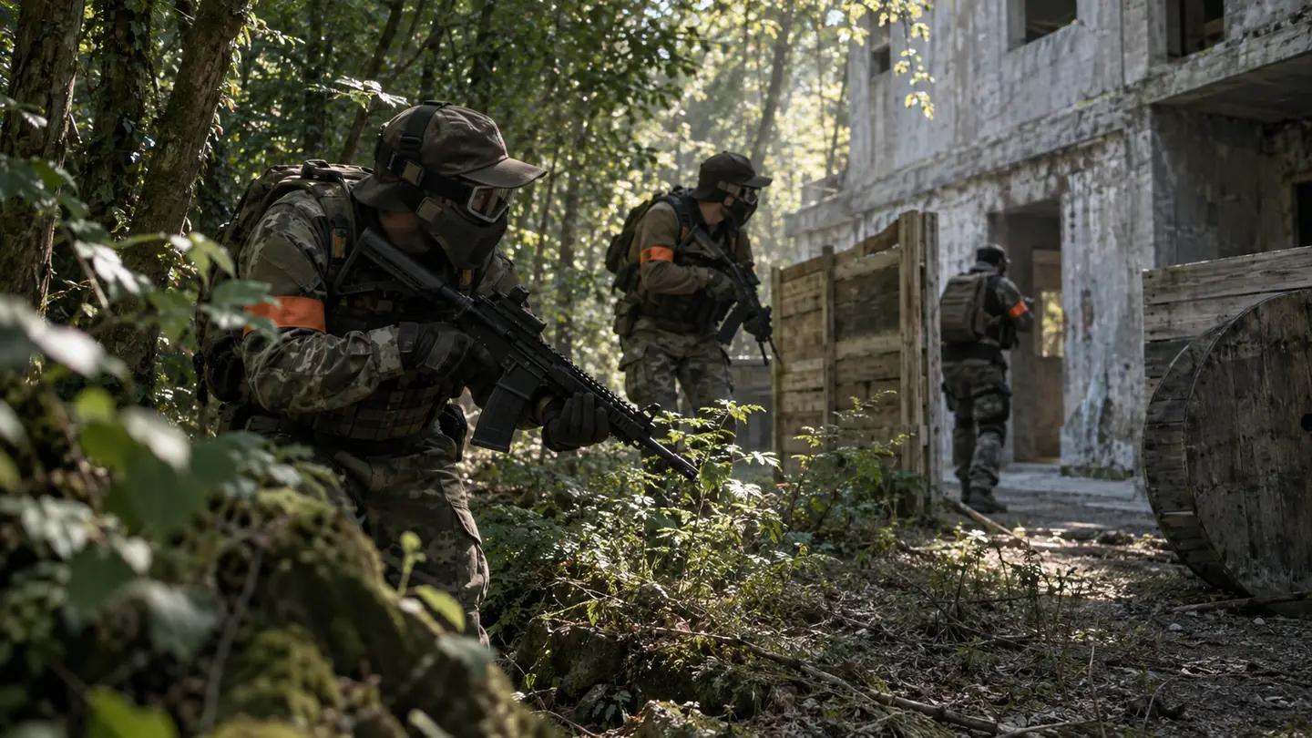 Comparaison de trois types de terrains d’airsoft en Île-de-France : CQB, forêt et terrain mixte