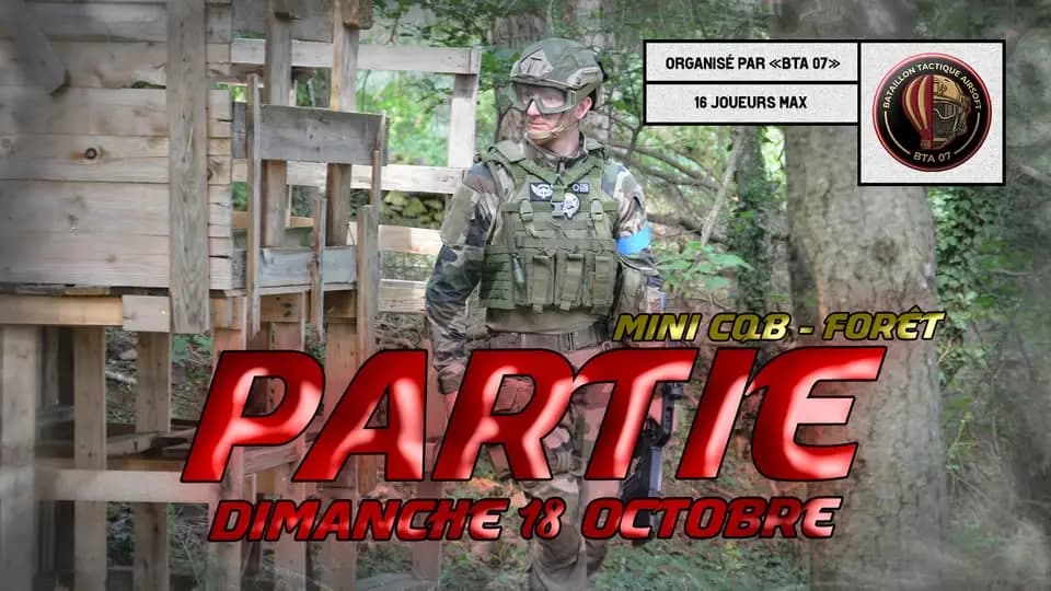 Partie d'AIRSOFT | 16 Joueurs max — Open Play à Saint-Alban-d'Ay