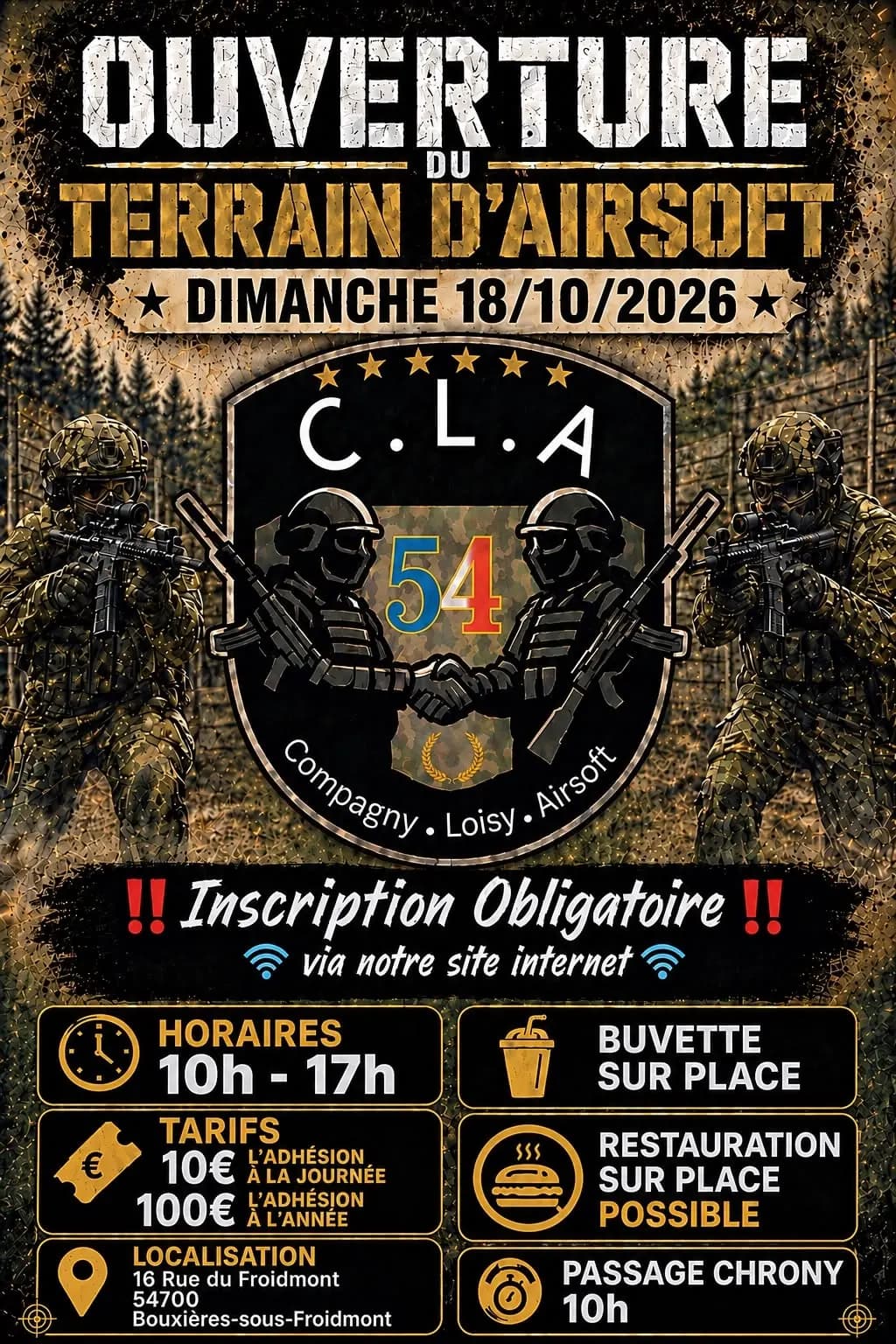 Partie dominicale de la 54ème CLA — Open Play à Bouxieres-sous-Froidmont