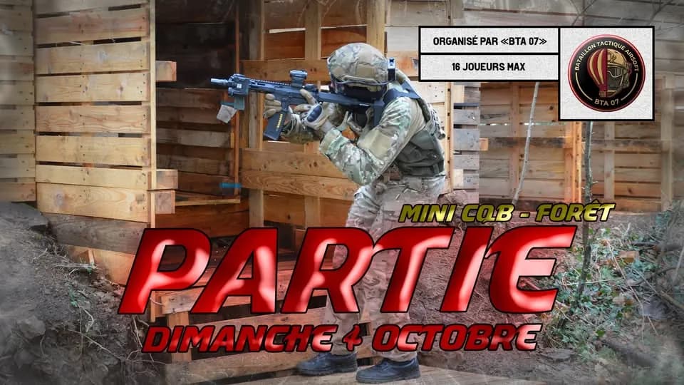 Partie d'AIRSOFT | 16 Joueurs max — Open Play à Saint-Alban-d'Ay