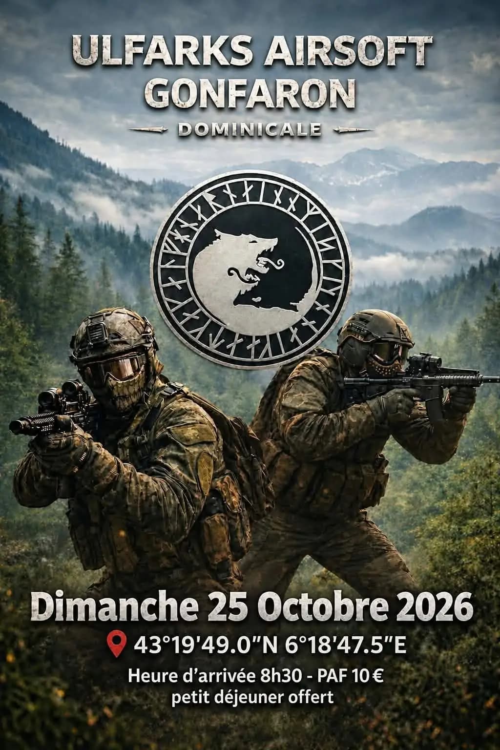 dominical 25/10/2026 — Open Play à Gonfaron