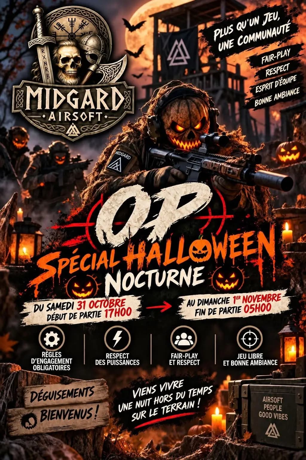 op halloween nocturne — Scénario à Lille