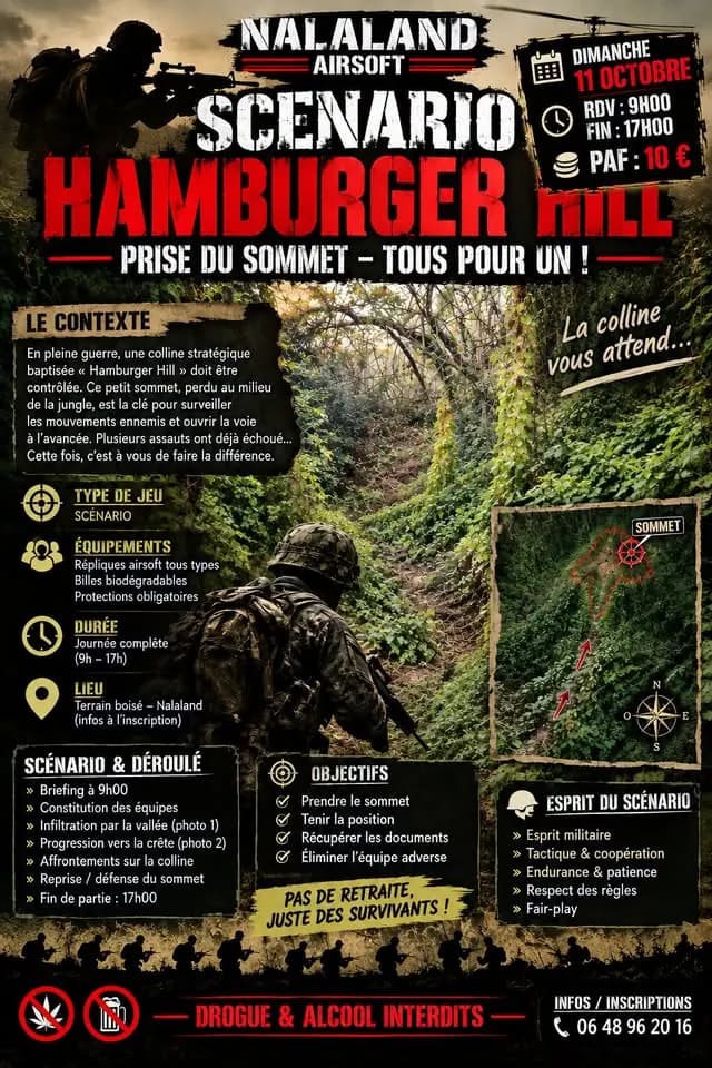 HAMBURGER HILL – SCÉNARIO AIRSOFT — Open Play à Plurien