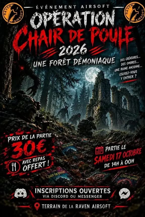 OP SPÉCIALE HALLOWEEN – CHAIR DE POULE — Open Play à Zuytpeene